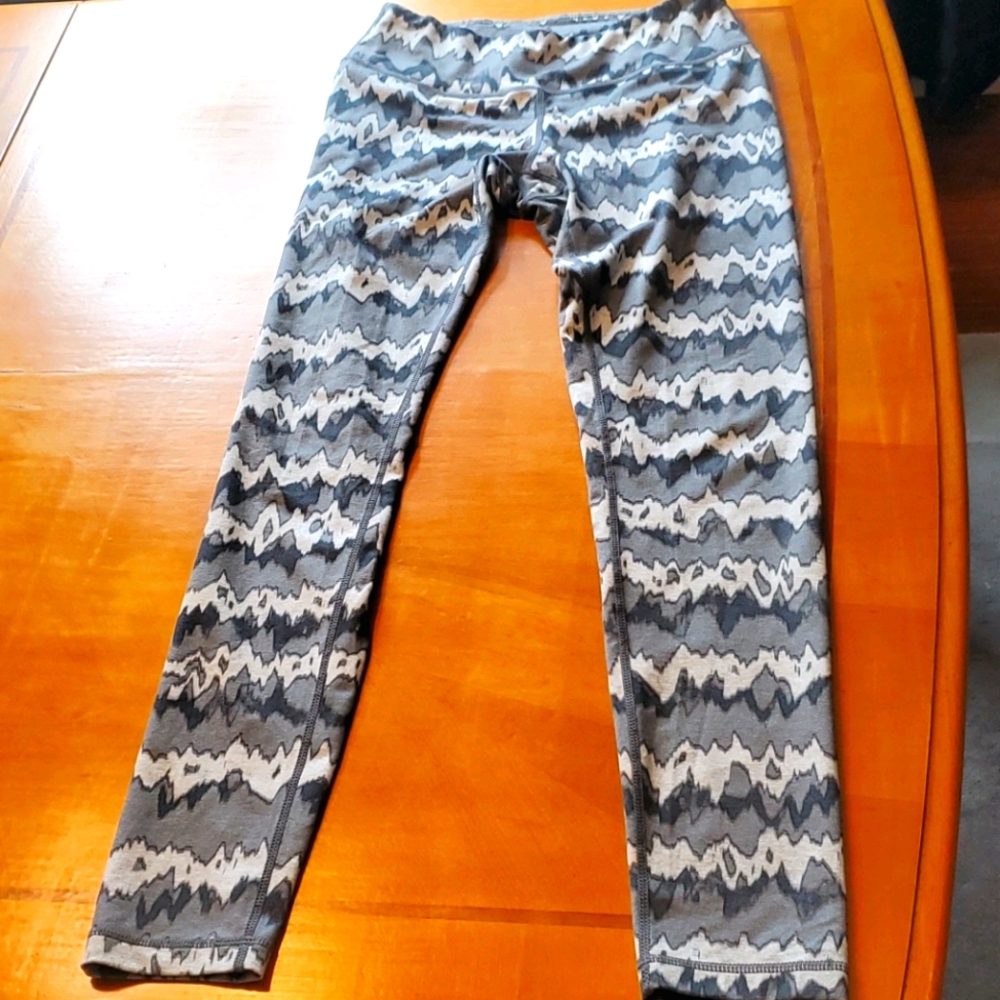 Zella Printed Gray Leggings - Size X-Small